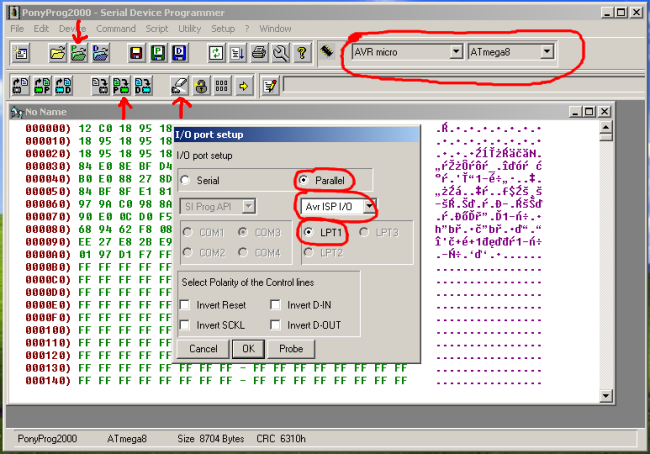 ponyprog interface