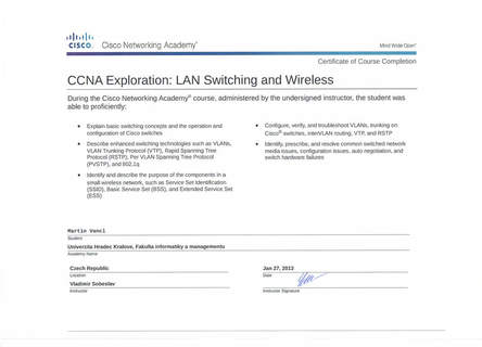 CISCO CCNA Exploration: LAN Switching and Wireless